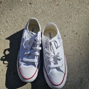 Converse Kids White and Red Sneakers